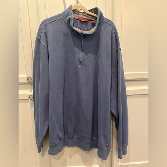 Izod Men's 4XLT Zip-Up Sweater in Blue - Picture 1 of 4